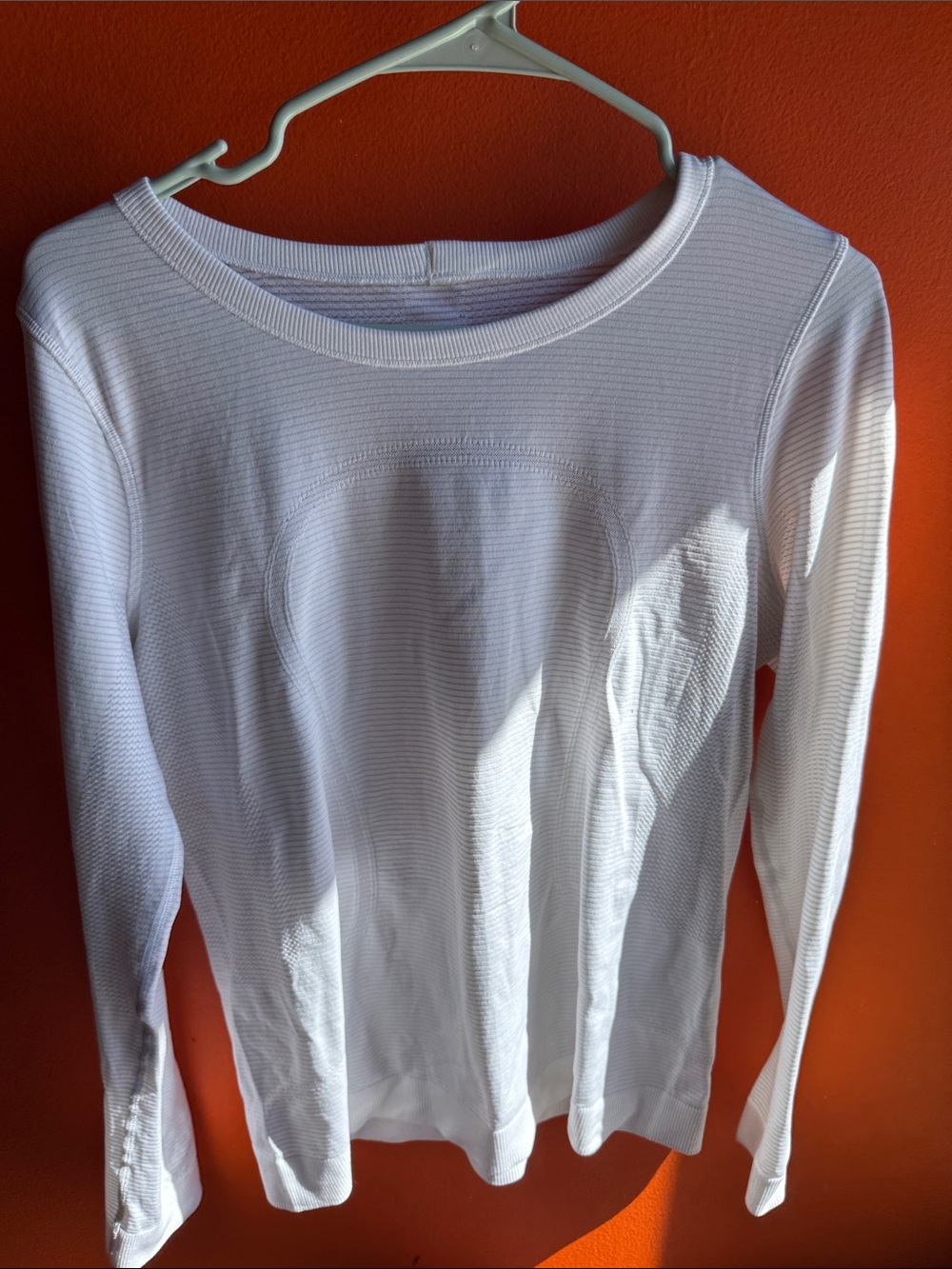 lululemon athletica White Long-Sleeve Ribbed Crew Top